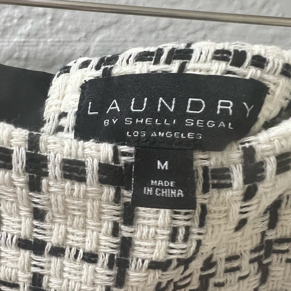 Laundry By Shelli Segal Black and White Plaid Mini Skirt - Picture 3 of 5